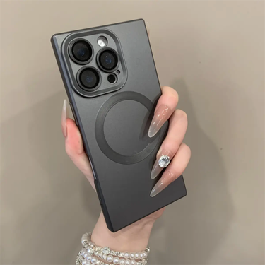 New Rectangular Right Angle Magnetic Case For 16 Pro Max IPhone 15/14 Simple 13/12_voghion.com