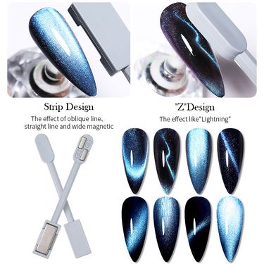 Double-Head Thickened Nail Magnet For Cat Eye Gel - Flower Design | Crystal Cat Eye & Lightning Multi-Functional Magnet_voghion.com