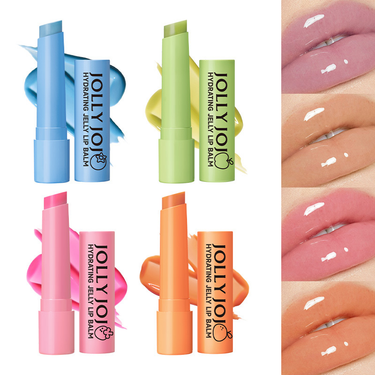 JOLLY JOJO four-color jelly lipstick moisturizing and moisturizing lip care colored lip balm lipstick makeup _voghion.com