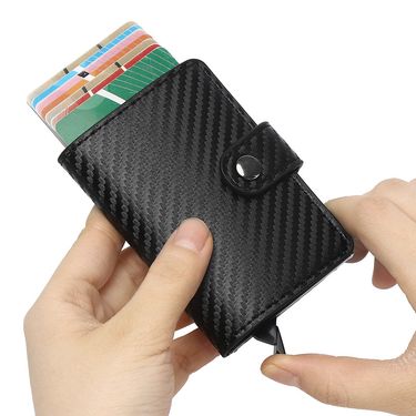 Passport Covers & Wallets Hot Sale Automatic Pop Up Card Holder Card Holder RFID Anti Theft Card Holder Anti Demagnetization Large Capacity Card Box_voghion.com