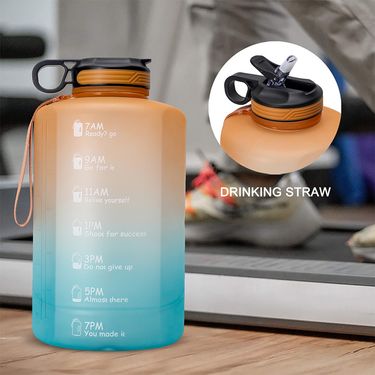 Gradual Change Color Kettle Sports Kettle Large Capacity PETG Plastic 1 Gallon 2.2 Liter Capacity Water Bottle_voghion.com