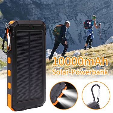Outdoor-Solar-Powerbank 20000 MAh Waterproof External Battery With Large Capacity For IPhone, Portable USB Charger,_voghion.com