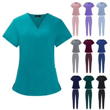 Women's Elastic Quick-drying Nurse Suit Oral Dentist Pet Hospital Beauty Salon Summer Thin Wash Clothes Work_voghion.com