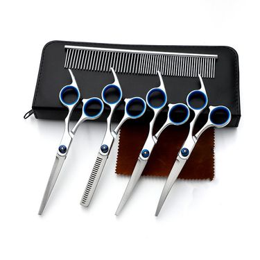 Pet Beauty Scissors Professional Hair Trimming Set Bending Teeth Trimmers Teddy Dog's Own Hair Trimming Tools_viptrois.com
