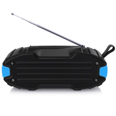 New Rixing NR-907FM TWS Outdoor Bluetooth Speaker Support Hands-free Call / FM with Handle & Antenna(Blue)_voghion.com