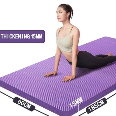 Yoga Mat with A Thickness of 15mm Anti Slip Pilates Fitness Mat Environmentally Friendly Tear Resistant WOMEN'S Yoga Mat_viptrois.com