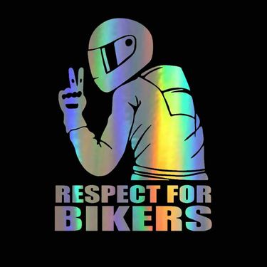 Respect For Bikers Motorcycle Laser Engraved Car Stickers_voghion.com