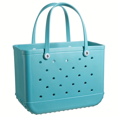 Rubber EVA Beach Tote Bag, Large Capacity Waterproof Handbag, Portable Storage Bag For Outdoor Travel & Sports_voghion.com