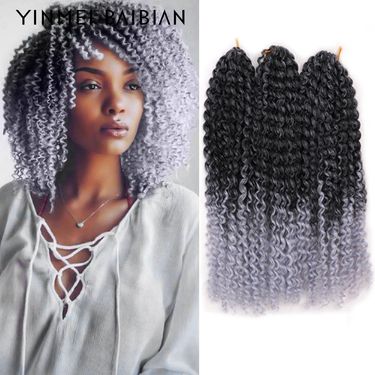 12 Inch Afro Kinky Curly Marley Crochet Braids Hair Synthetic Jerry Curl Braiding Hair Extensions Short Passion Twist For Braids_voghion.com