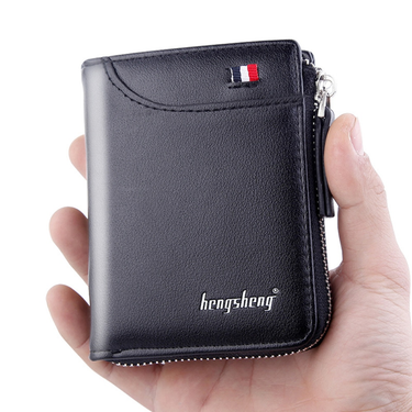 2022 New Men's Wallet Casual Carteras Short Wallet Men PU Leather Billetera Hombre Luxury Small Zipper Coins Bag Cartera_voghion.com