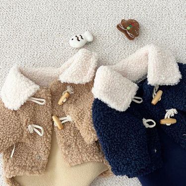 Autumn and Winter thickened warm dog cat buckle polar fleece coat Teddy Yorkshire bear small puppy clothes_voghion.com