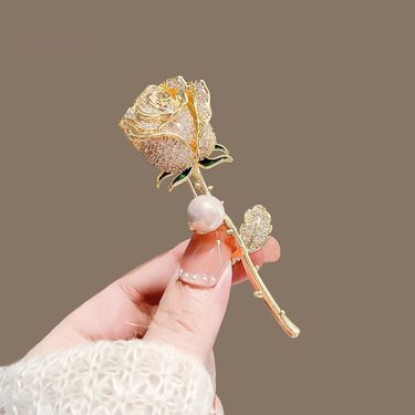 Luxury Rose Brooch, High-end Cute Men's And Women's Large Brooch Temperament Pin, Suit Coat, Versatile Accessories_voghion.com