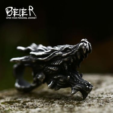 2022 New Stainless Retro Animal Dragon Skull Pendant Titanium Steel Casting Domineering Men's Necklace Wholesale_voghion.com