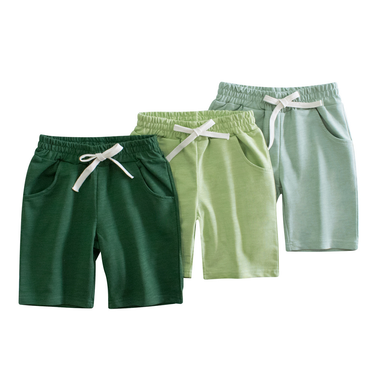 Kids’ Clothing Summer New Boys' Mid Length Pants Solid Color Five Point Children's Pants_voghion.com