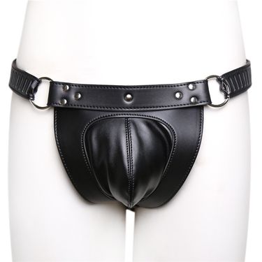 Sex Products Flirting Underwear Leather Bondage Leather Pants_voghion.com