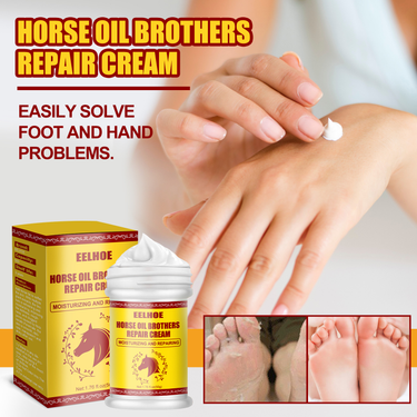 EELHOE horse oil hand and foot repair cream prevents dryness, cracking and peeling, nourishes, nourishes, moisturizes and repairs cream, foot care_voghion.com