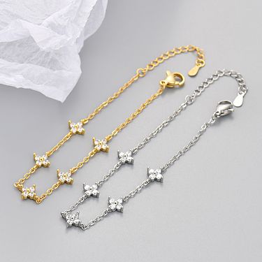 Inlaid Diamond Clover Starry Sky Bracelet For Women New Fashion Niche Design High-end Sense Personality Jewelry_voghion.com