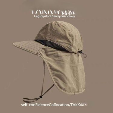 【 1410 People Collection 】 Outdoor Sun For Men Women, Summer Neck Protection, UV Protection Fishing Hats, Parent-child_voghion.com