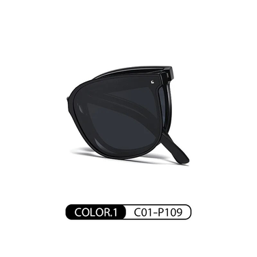 New Folding Sunglasses, Focal Mesh Red, Ultra Lightweight TR UV Protection Sunglasses_voghion.com