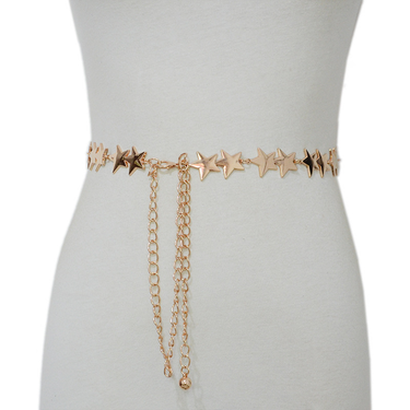 Waist Chain For Women, Dress Decora, Waistband, Fashionable Tassel, Five Pointed Star Thin Chain, Minimalist_voghion.com