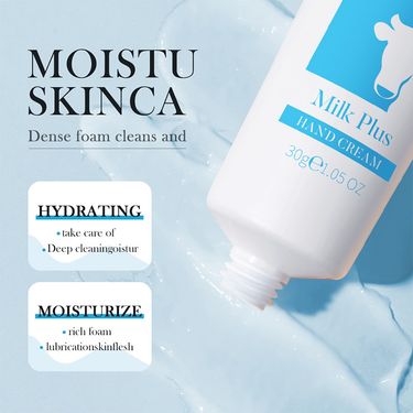 SADOER Milk Double Moisturizing Hand Cream 30g Moisturizing Moisturizing Refreshing Non-greasy, Small Hand Cream_voghion.com