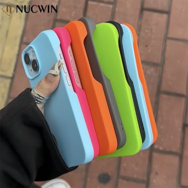 Ultra-thin Solid Colour Borderless Phone Case for iPhone 16 15 Pro Max 11 12 13 14 15 Pro Max Plus XR X XS Max Shockproof TPU Cover_voghion.com