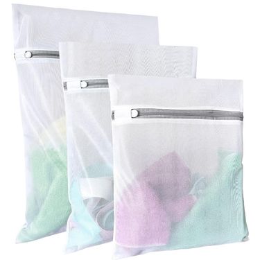 Premium Polyester Mesh Laundry Bags – Multi-Size Set For Delicates, Underwear & Baby Clothes (Fine/Coarse Mesh, Square/Cylinder Styles)_voghion.com