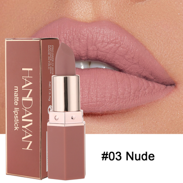 Matte 6 Colors Waterproof Veet Nude Lipstick Sexy Red Brown Pigments Makeup Long Lasting Profissional_voghion.com