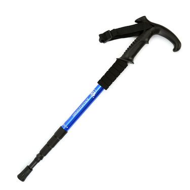 Jungle Leopard Curved T-Handle Four-Section Trekking Pole Aluminum Alloy 6061 Multi-Functional Stick For Fitness Walking_voghion.com