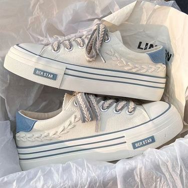 Women’s Shoes Trendy Shoes All-match Thin Niche Design Casual Breathable canvas shoes_voghion.com