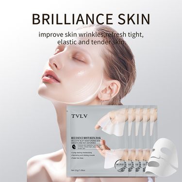 TVLV Rice Essence Moisturizing Mask Whitening Transparent Collagen Facial Mask_voghion.com