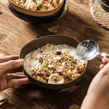 Japanese Style Creative Rice Household Noodle Small Dish Ceramic Dessert Salad Bowl High-end Feel_voghion.com