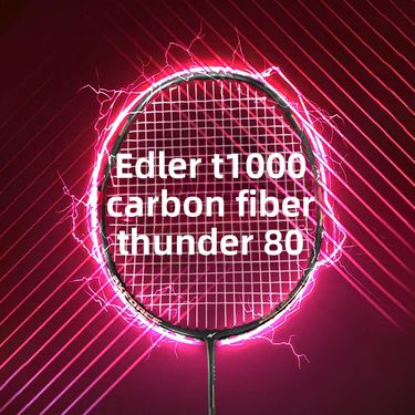 Hot Model 80 Feather High Pounds Violent Attack Thunder Single Carbon Fiber Professional Competition Training Racquet_voghion.com