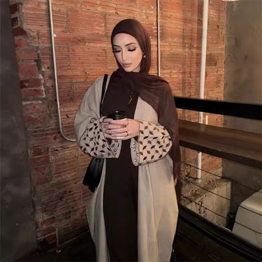 Embroidered Cardigan Robe Fashion Wear Robe_voghion.com