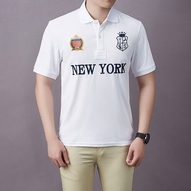 Men's Clothing cotton men's summer business casual Polo shirt solid color breathable thickness new wholesale_voghion.com
