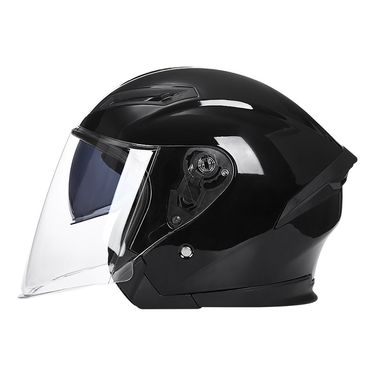 special motorcycle helmet electric vehicle battery car helmet adult men and women half helmet sun protection double lens helmet_voghion.com