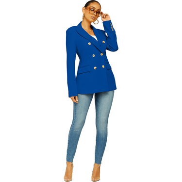 fashionable women's solid color slim fit blazers and jackets, hottest products_voghion.com