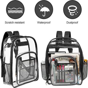 Environmentally Friendly PVC Transparent Backpack Fashionable and Waterproof Student Backpack Transparent Jelly Backpack_voghion.com