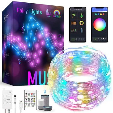 Tuya Point Control Smart Light String Wifi Control Christmas Holiday Decoration Light With Copper Wire Dual Mode Bluetooth Usb Light String_voghion.com