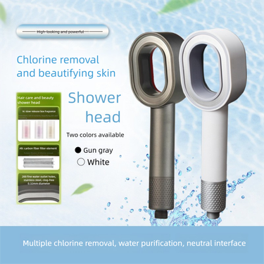 Aromatherapy Shower Head Gift Set - With Massage Brush & Chlorine Filter Handheld Spray For Women's Skin Care_voghion.com