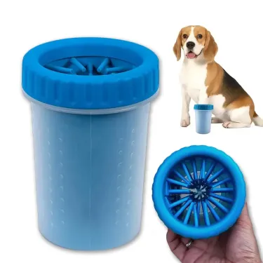 Dog Paw Cleaner Cup, Portable & Mess-Free Pet Paw Washer For Dogs, Silicone Bristle Paw Cleaner, Washing Cup For Muddy Paws_voghion.com