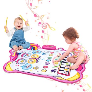 Fun Fun Multifunctional Children's Dance Blanket Music Drum Blanket Puzzle Parent-Child Games Interactive Toys Jazz Drum Piano Blanket_voghion.com