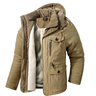 Men's Thicken Parkas Warm Winter Jacket Cashmere Fleece Coats Military Outdoor Cotton-Padded Male Windbreaker Hooded_mkmklike.com