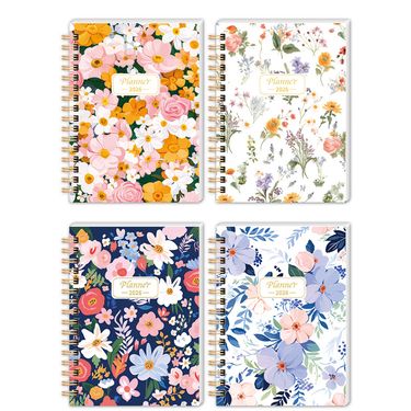 Premium Spiral Notebook For Business & Office - 100 Sheets, 160gsm Thick Paper, Durable Copperplate Cover, A5 Size (White/Navy/Pink/Sky Blue)_voghion.com