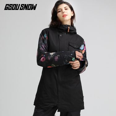 Snowsuit women's top Windproof waterproof warm snowsuit outdoor snowboard double board clothing tide coat_voghion.com
