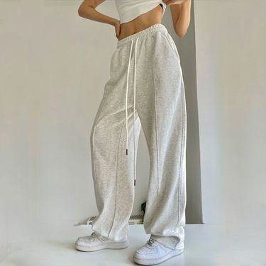 Women's Clothing Velvet Sweatpants Hottie Trendy Sports Pants Leggings High Street Loose Casual Trousers_voghion.com