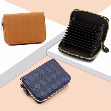 Luggage & Bags Accordion Card Holder Men's Large Capacity Multi card Slot Card Holder Fashion Multi function Zipper Wallet Women's Card Holder_voghion.com
