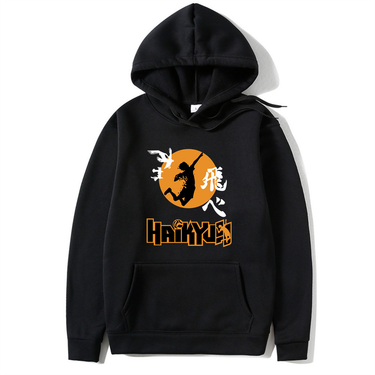 Autumn and Winter New Print Anime Volleyball Youth Cartoon Day Anime Loose Men's and Women's Hoodie_voghion.com