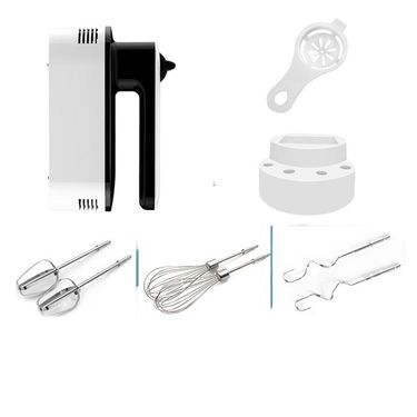 Handheld Mixer 5-Speed Stainless Steel Spiral 220V Kitchen Food Dough 6 Head Blender With Egg Beaters Dough Hooks_voghion.com