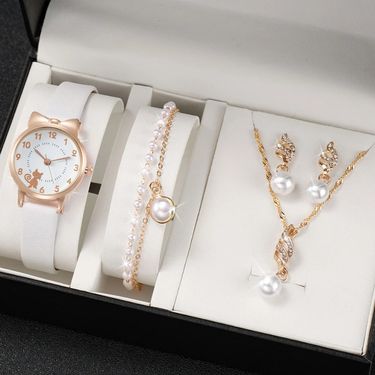 Fashion Watch Women's Multi-style With Cute Kitten Women's Watch Jewelry Set Quartz Watch Daily Commute Leisure Birthday Valentine's Day Gift_voghion.com